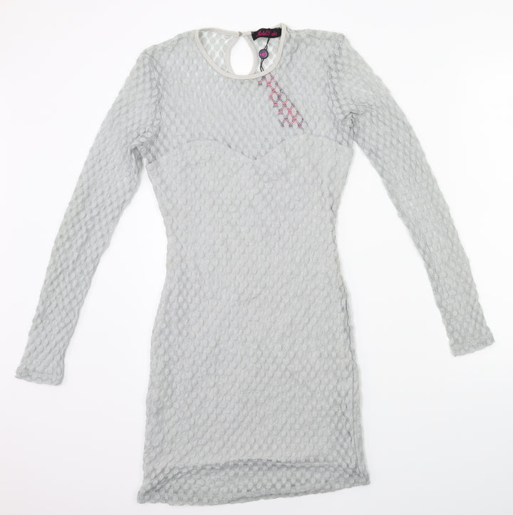 Motel Rocks Womens Grey  Lace Bodycon  Size 12