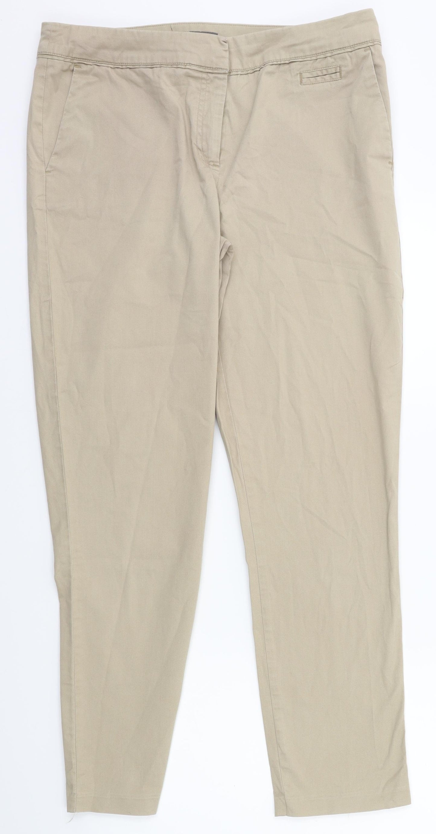 Laura Ashley Womens Beige   Chino Trousers Size 12