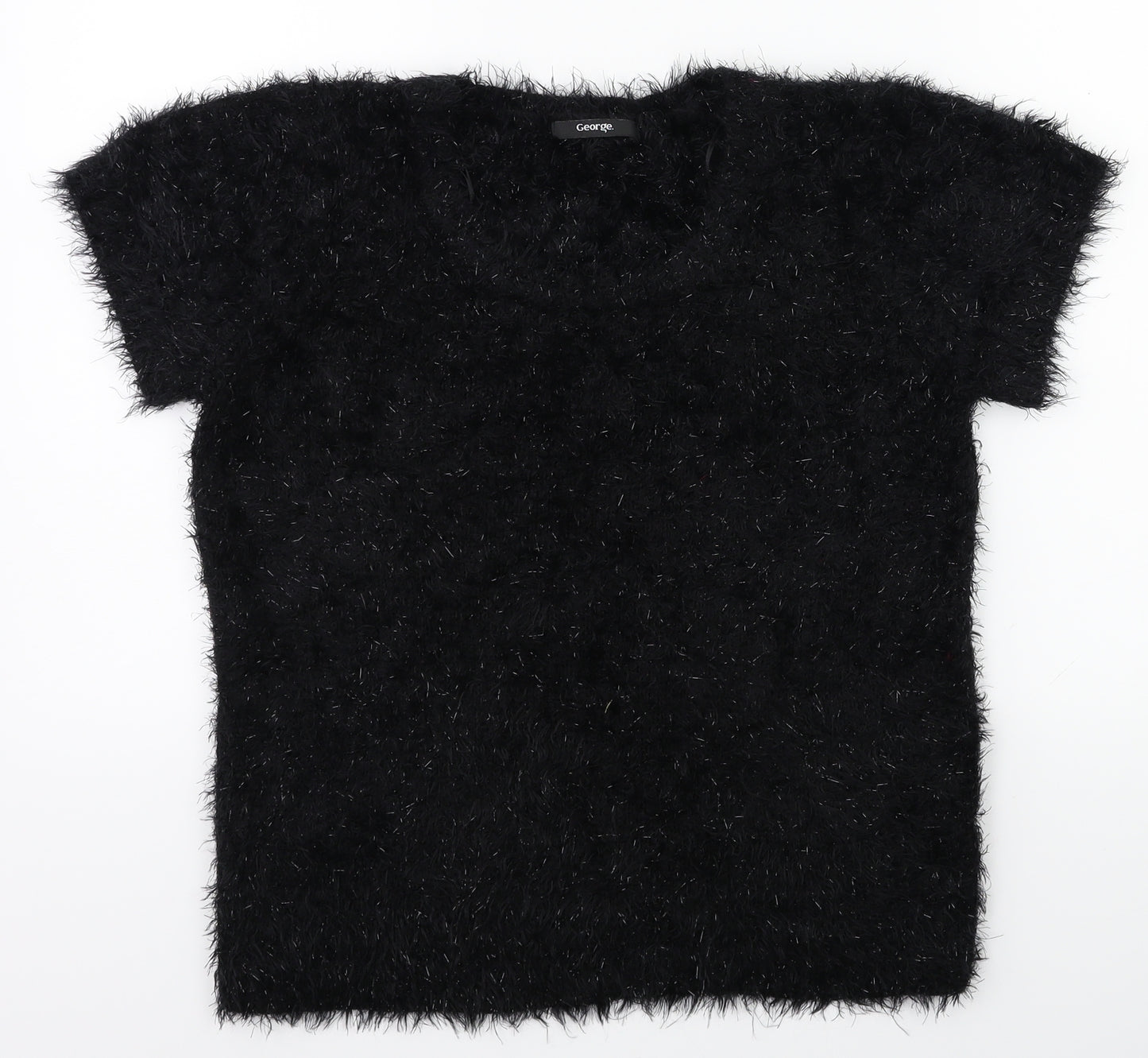 George Womens Black   Basic T-Shirt Size 12