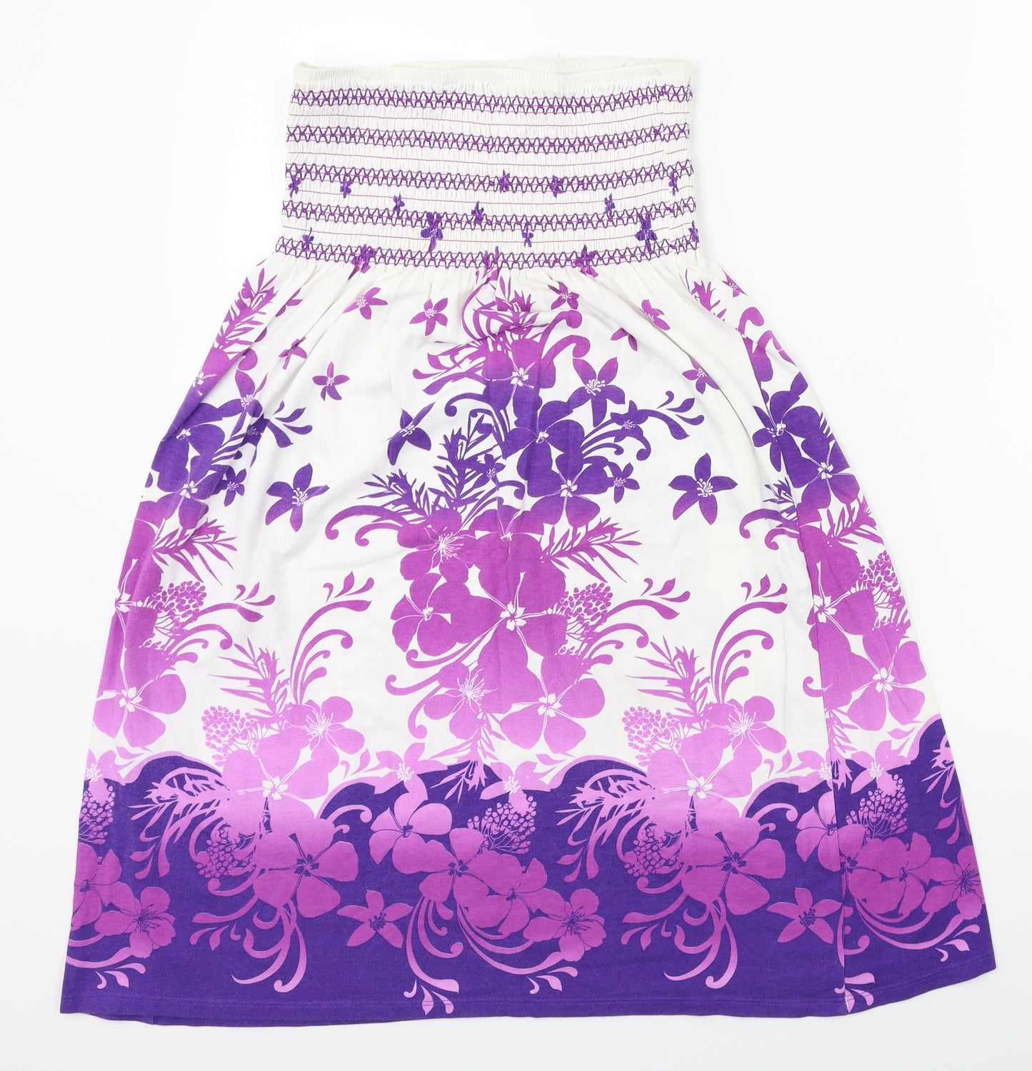 MANTRAY Womens Purple Floral  Tulip Skirt Size 12