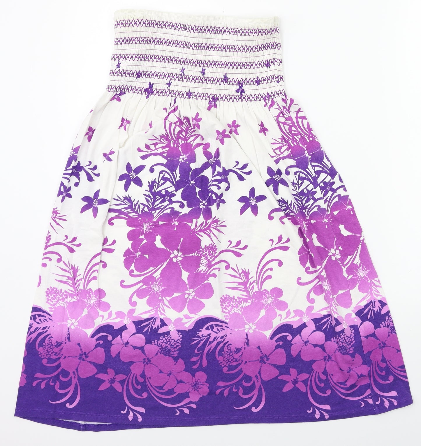 MANTRAY Womens Purple Floral  Tulip Skirt Size 12