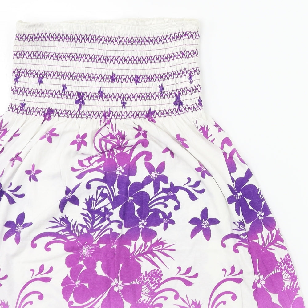 MANTRAY Womens Purple Floral  Tulip Skirt Size 12