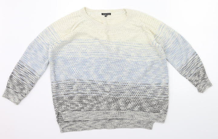 Warehouse Womens Blue Pullover Jumper Size 12