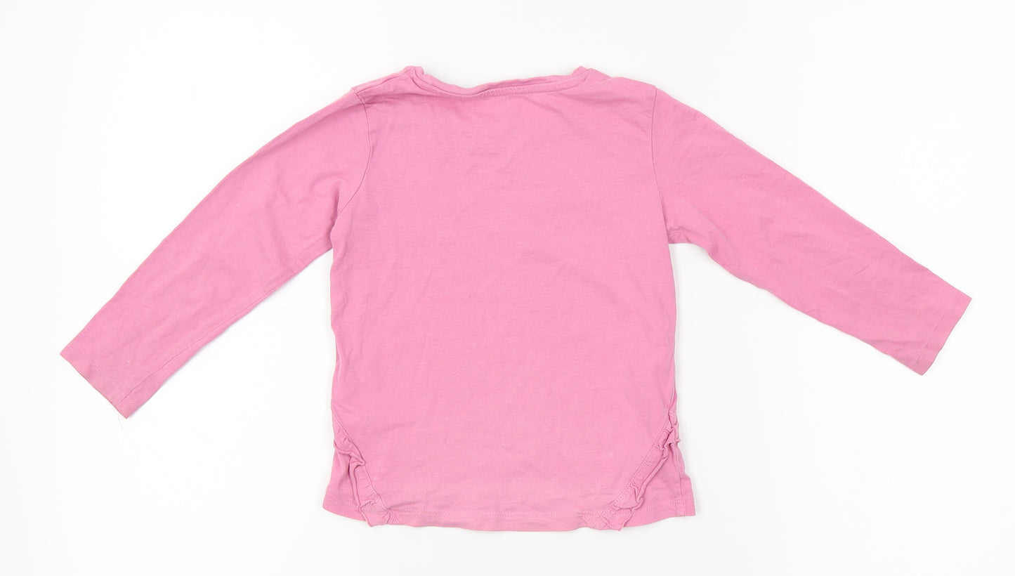 Matalan Girls Pink   Basic T-Shirt Size 3-4 Years