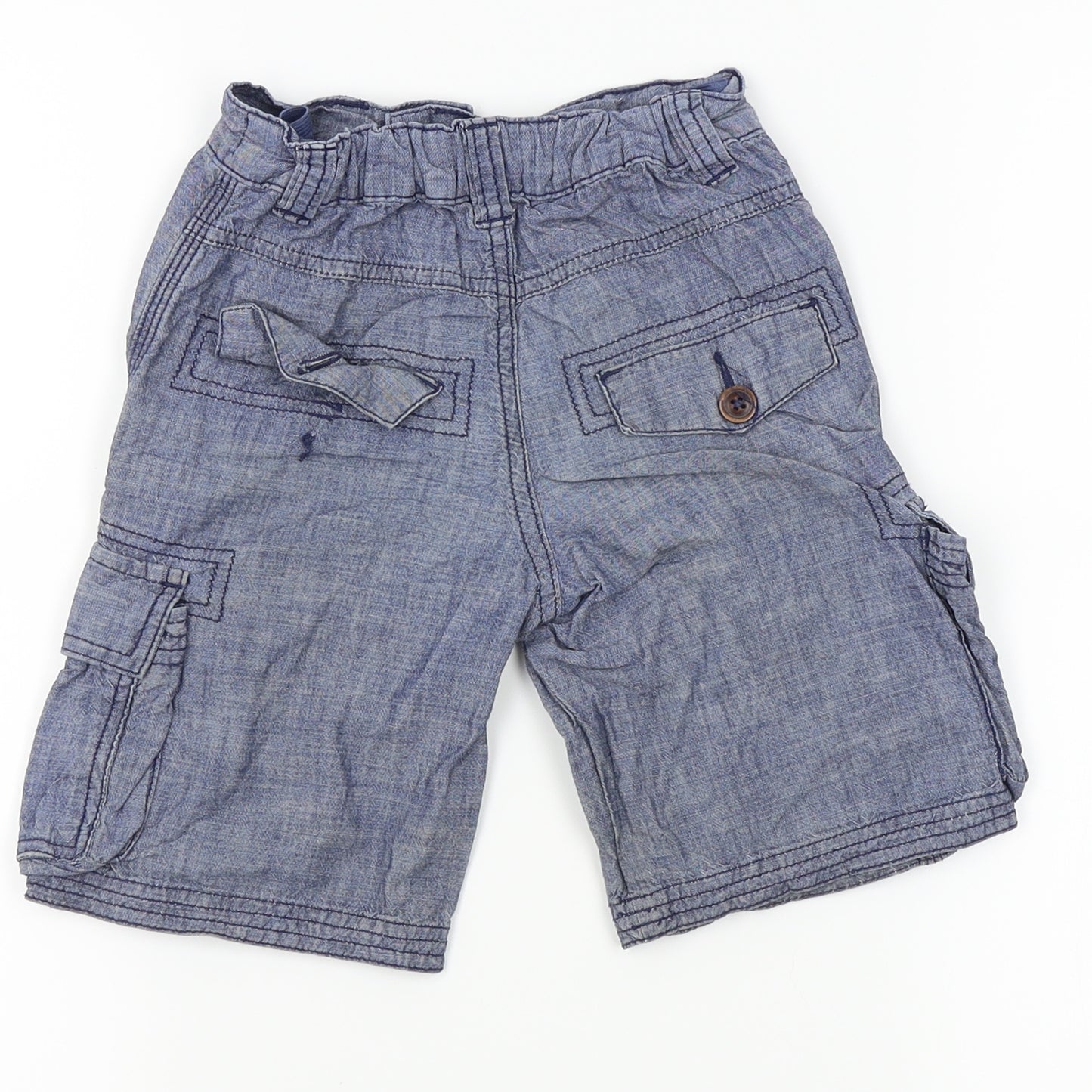 George Boys Black  Denim Cargo Shorts Size 4-5 Years