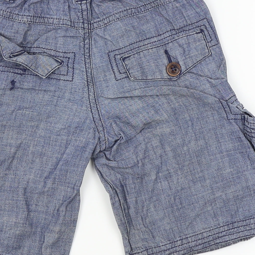 George Boys Black  Denim Cargo Shorts Size 4-5 Years