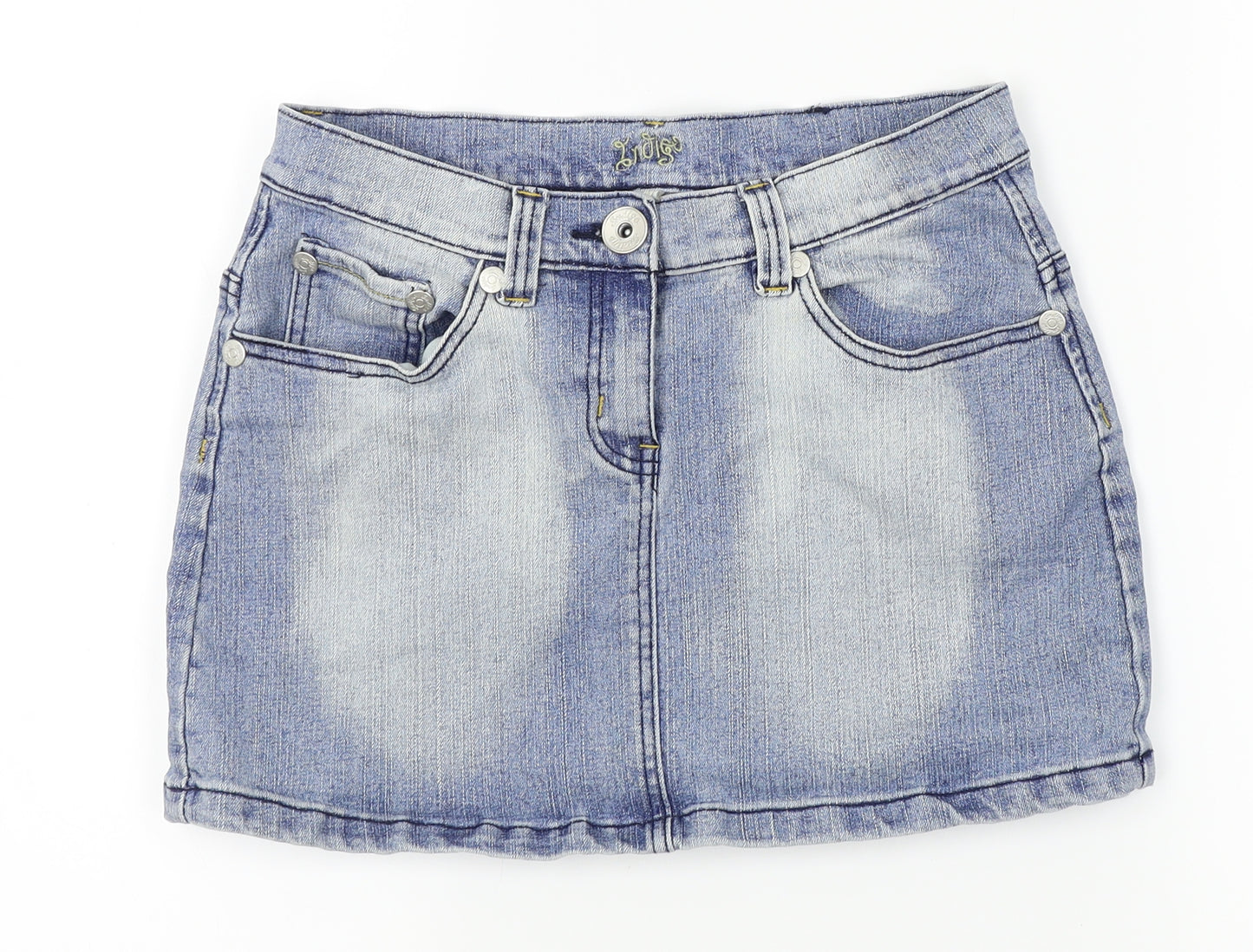Indigo Womens Blue  Denim A-Line Skirt Size 10