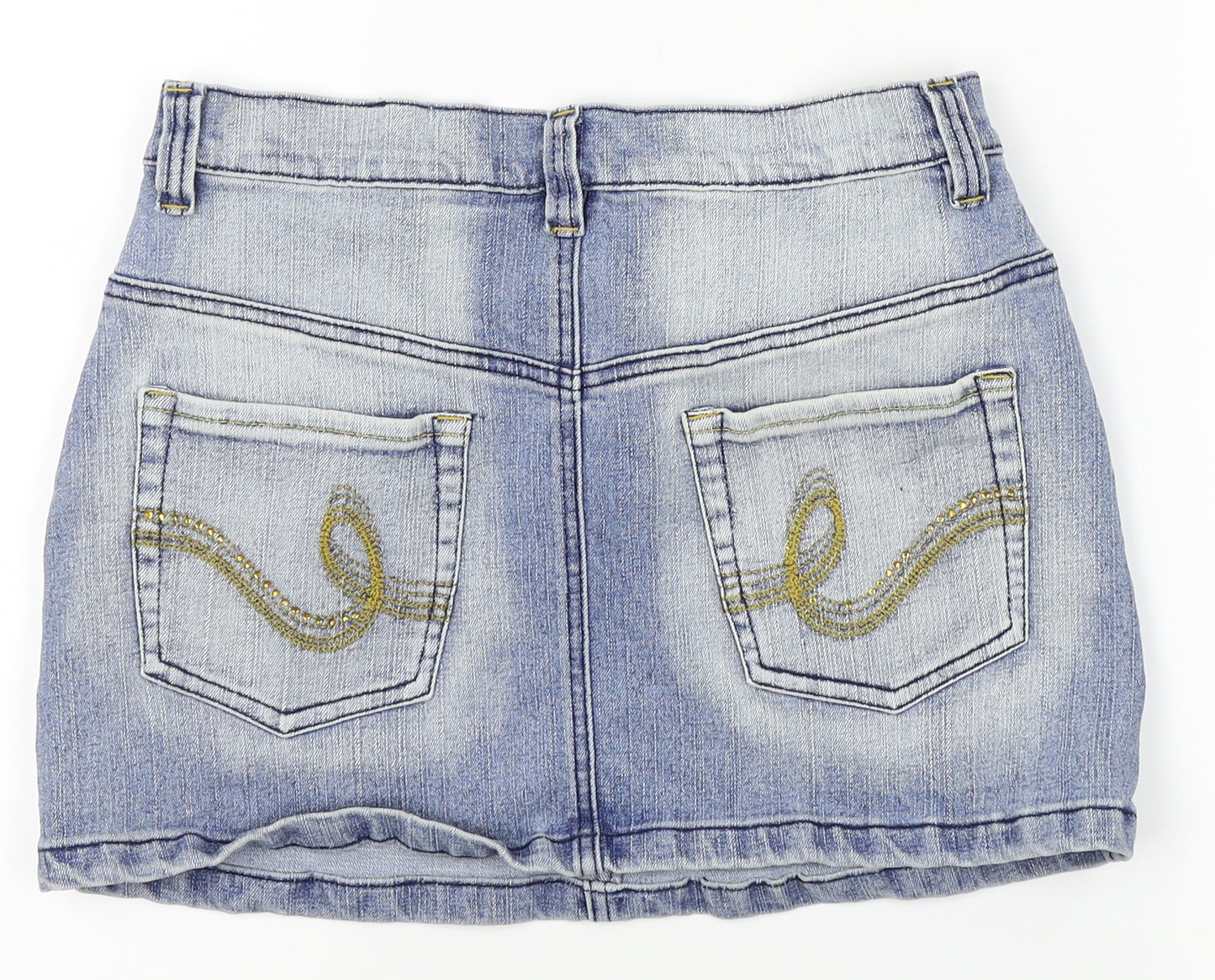 Indigo Womens Blue  Denim A-Line Skirt Size 10