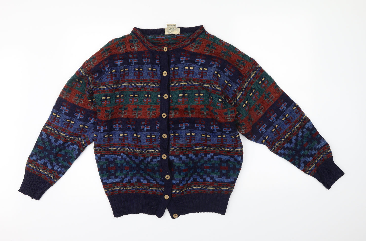 Elizabeth Gash Mens Multicoloured Fair Isle  Pullover Jumper Size M