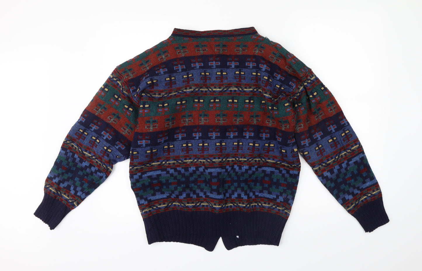 Elizabeth Gash Mens Multicoloured Fair Isle  Pullover Jumper Size M