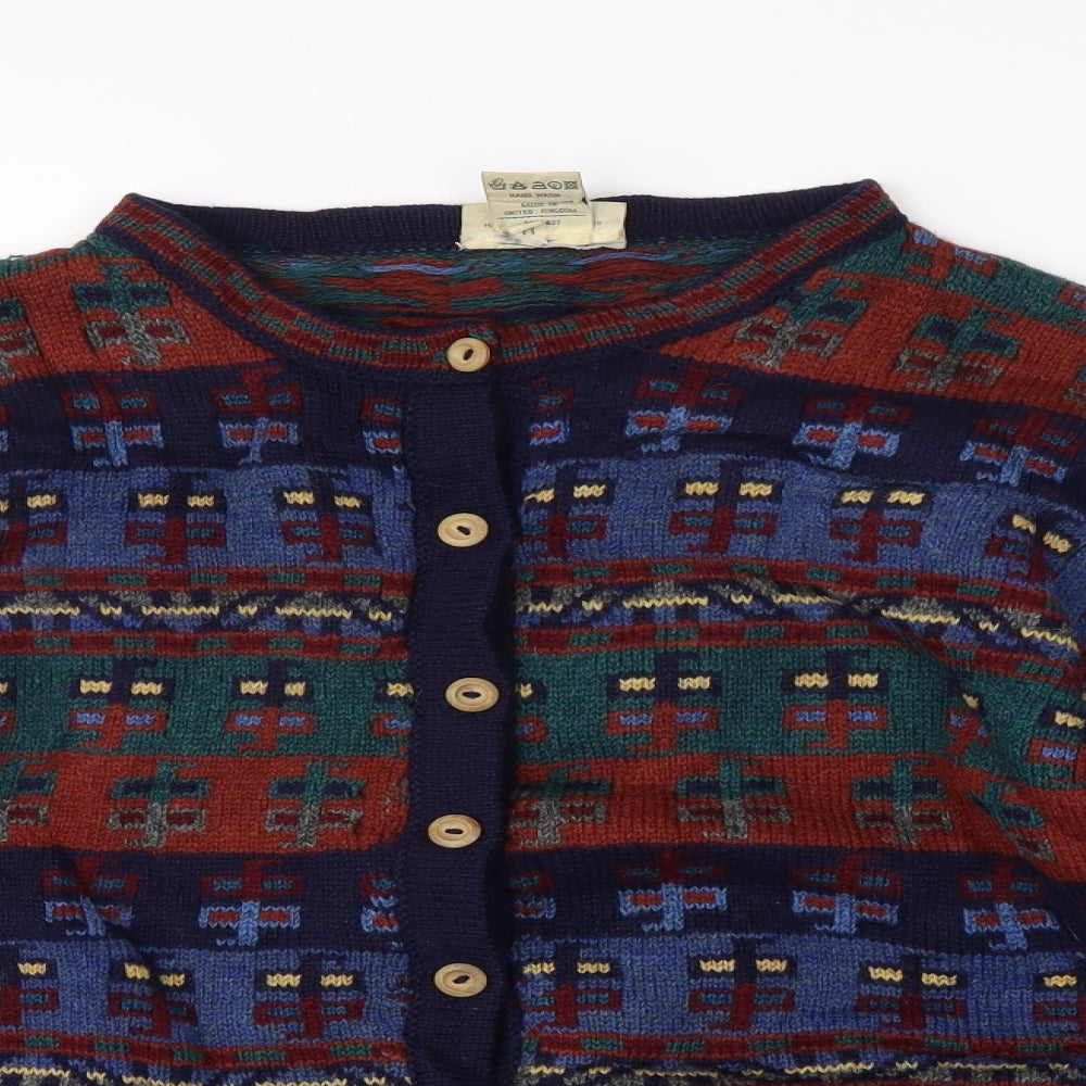 Elizabeth Gash Mens Multicoloured Fair Isle  Pullover Jumper Size M