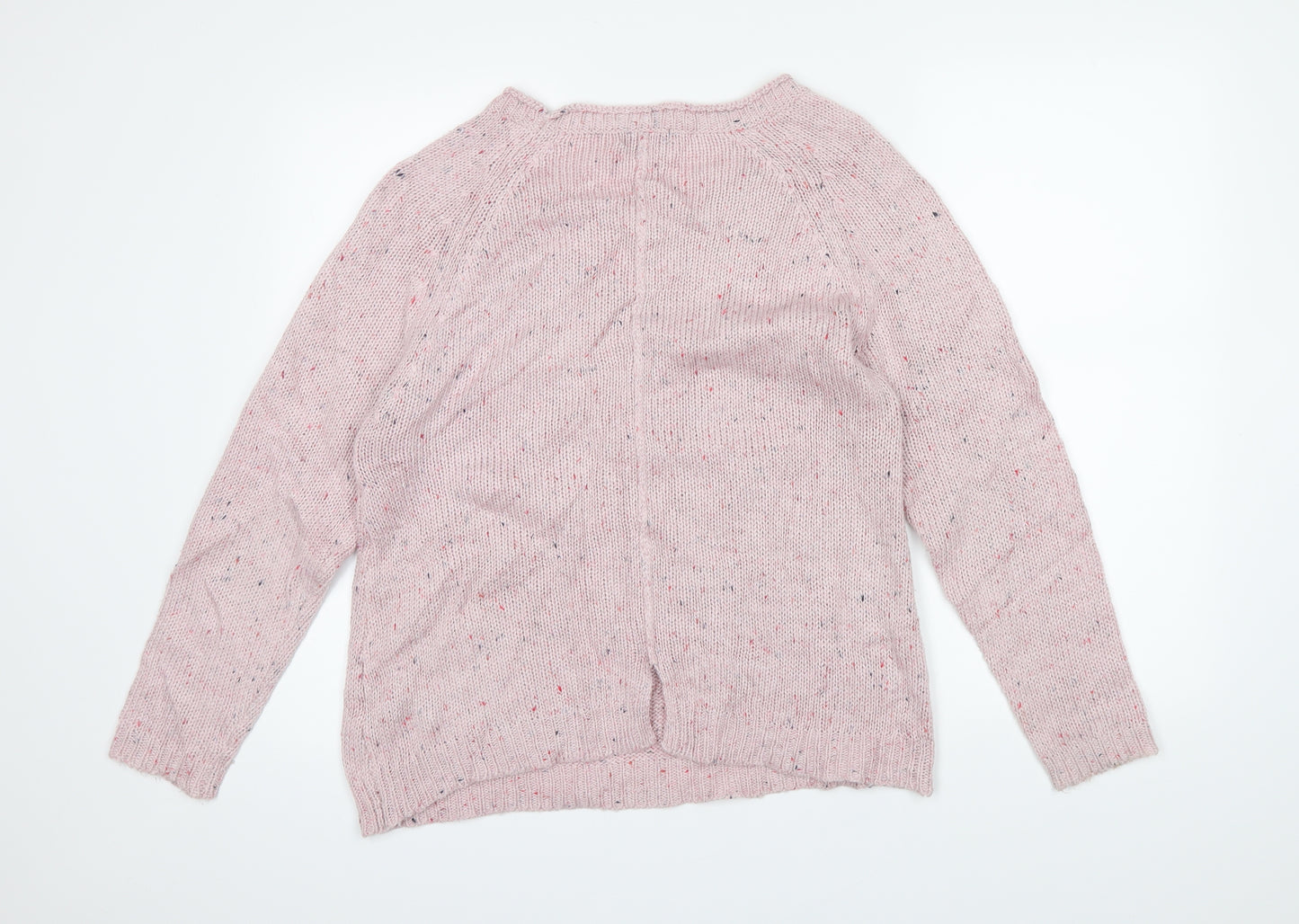 M&Co Womens Pink Herringbone  Pullover Jumper Size 14