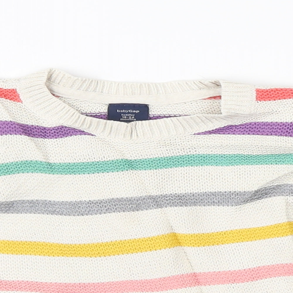 Baby Gap Baby Multicoloured Striped  Pullover Jumper Size 18-24 Months