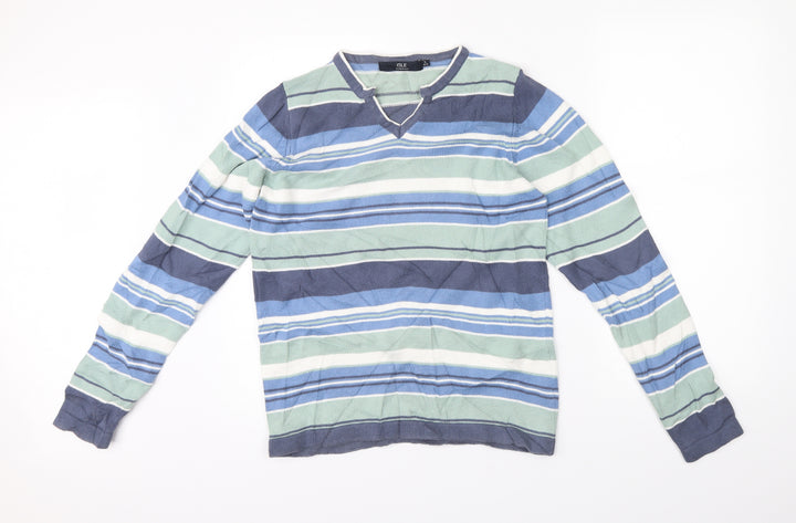Isle Womens Multicoloured Striped Pullover Jumper Size 10