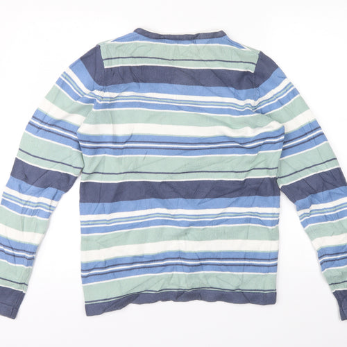 Isle Womens Multicoloured Striped  Pullover Jumper Size 10