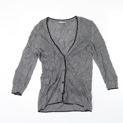 H&M Womens Grey   Cardigan Jumper Size S