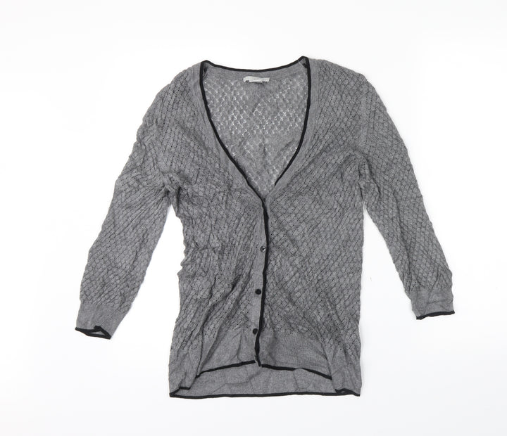 H&M Womens Grey Cardigan Jumper Size S