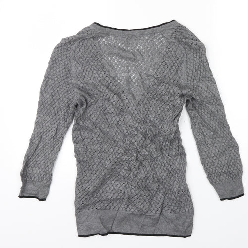 H&M Womens Grey   Cardigan Jumper Size S
