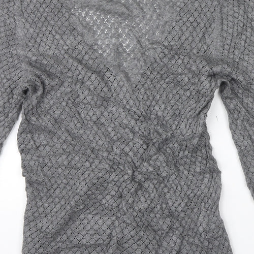 H&M Womens Grey   Cardigan Jumper Size S