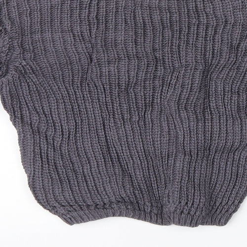 NEXT Girls Grey Floral  Pullover Jumper Size 7 Years