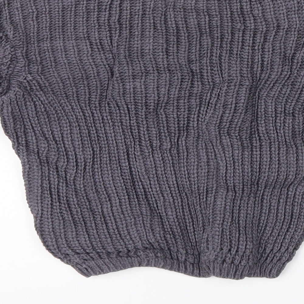 NEXT Girls Grey Floral  Pullover Jumper Size 7 Years