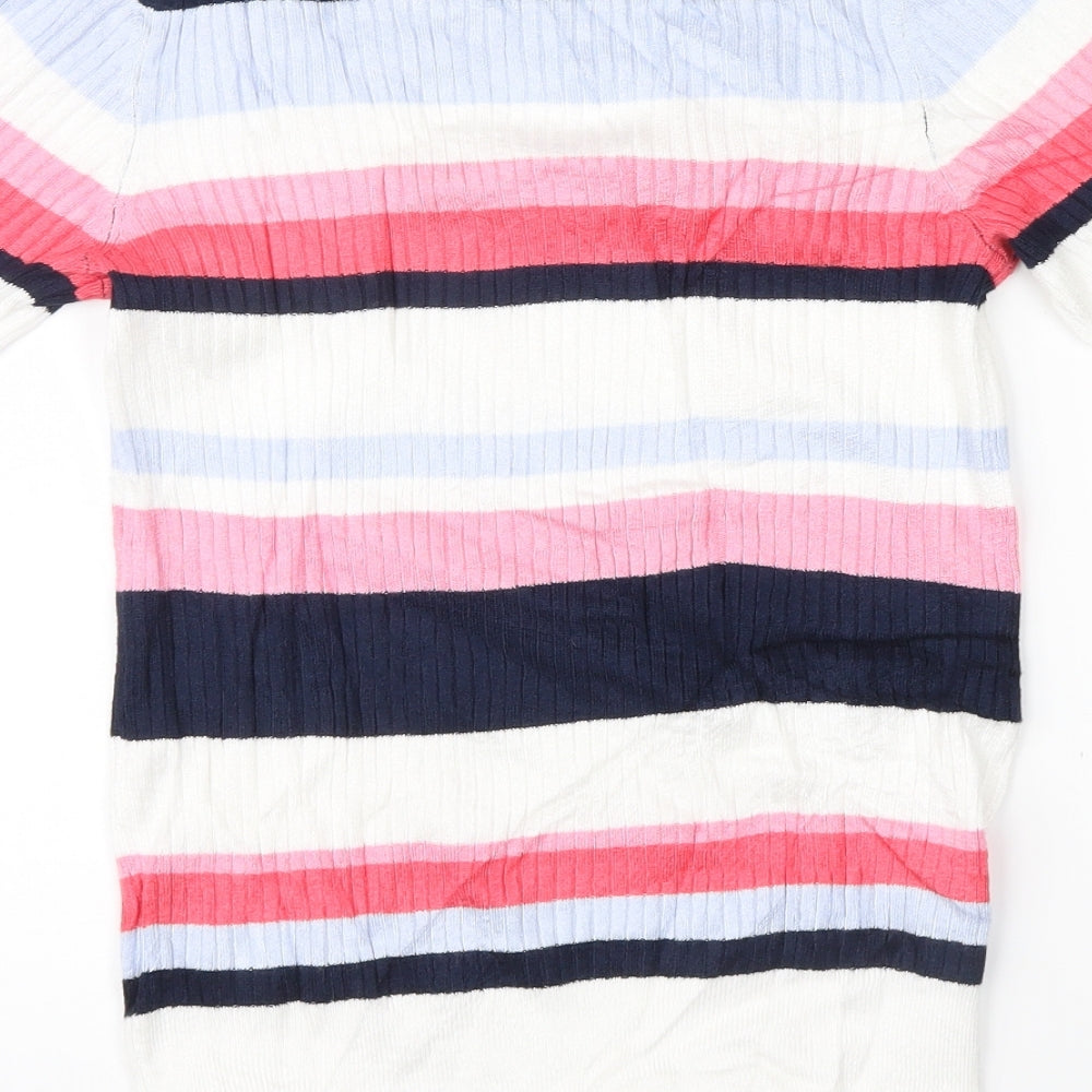 Marks & Spencer Womens Multicoloured Striped  Pullover Jumper Size 10