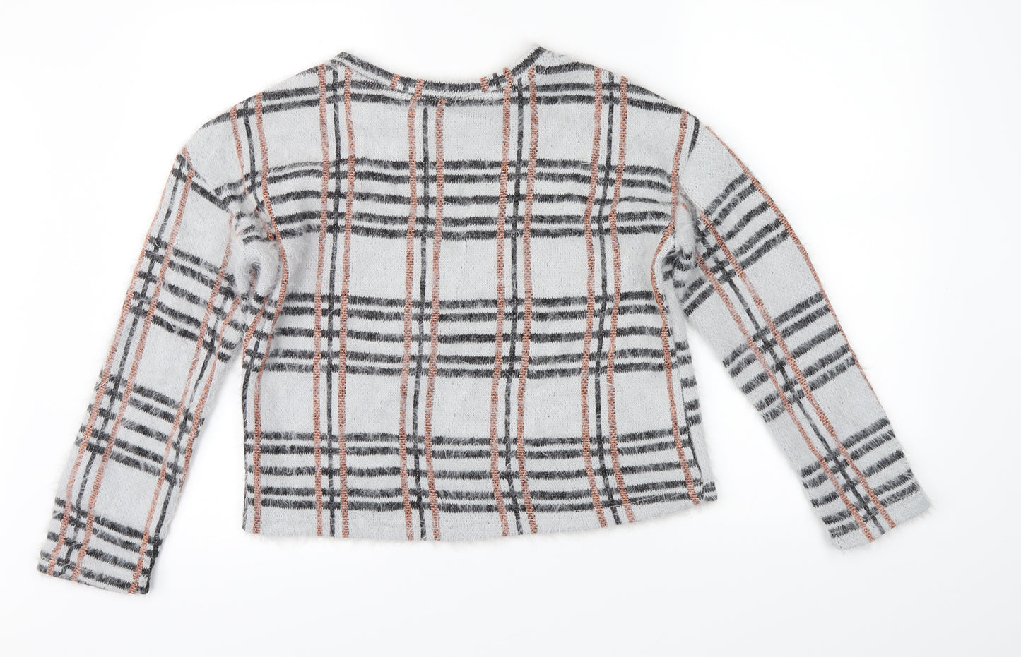 New Look Womens Grey Check  Pullover Jumper Size S