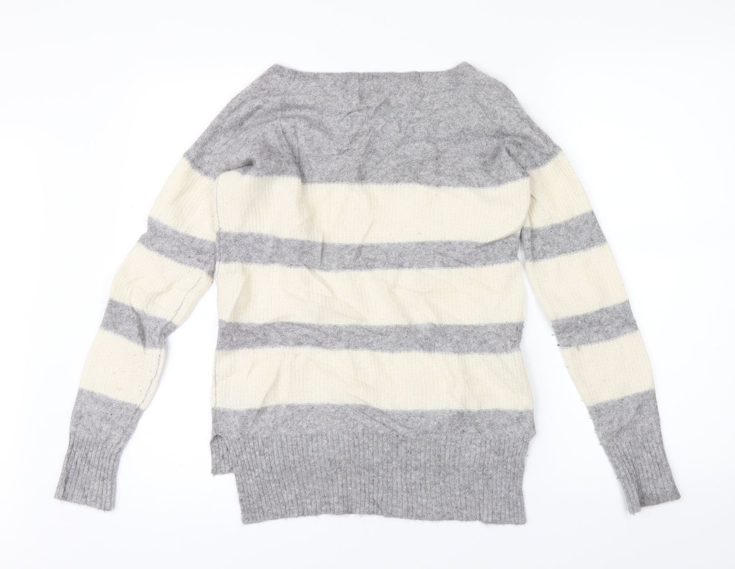 Allaway Womens Green Striped  Pullover Jumper Size S