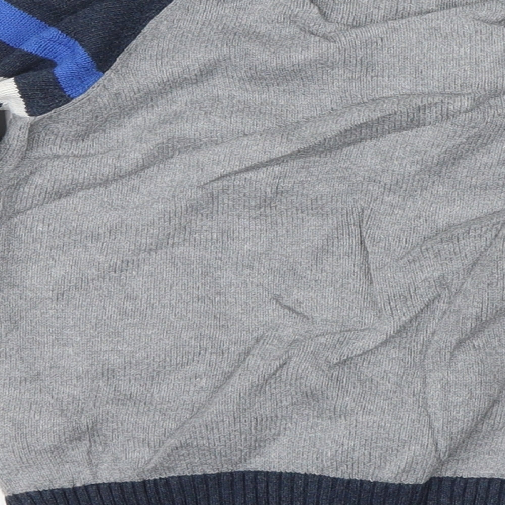 Little Dudes Boys Green Striped  Pullover Jumper Size 2-3 Years  - Cars Trucks