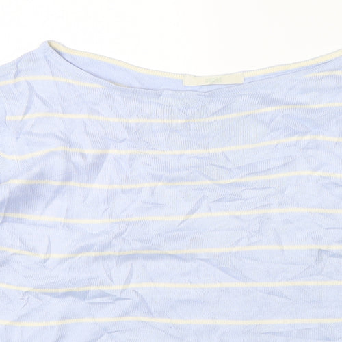 Marks & Spencer Womens Blue Striped  Pullover Jumper Size 14