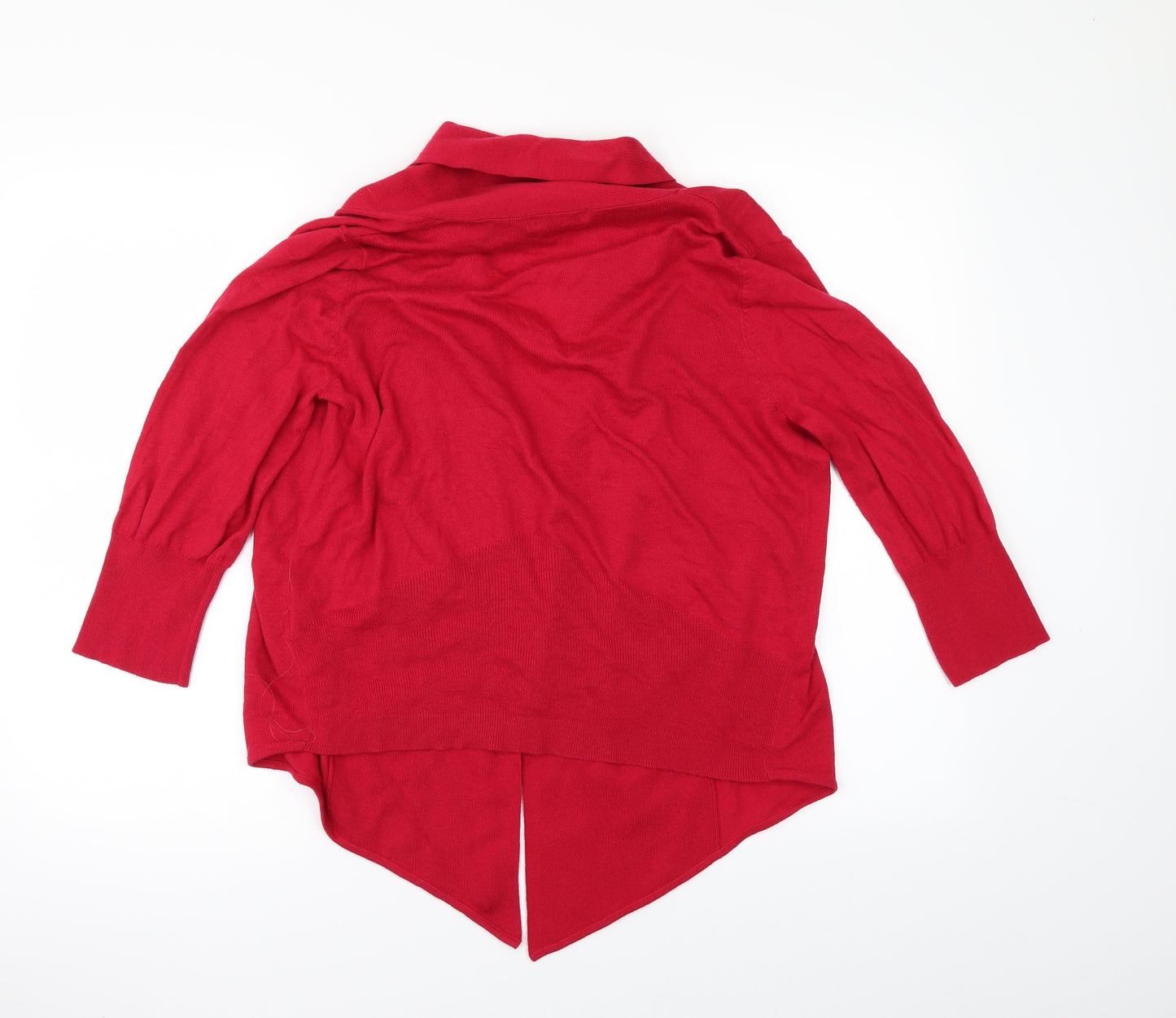 Marks and Spencer Womens Red   Cardigan Jumper Size 16