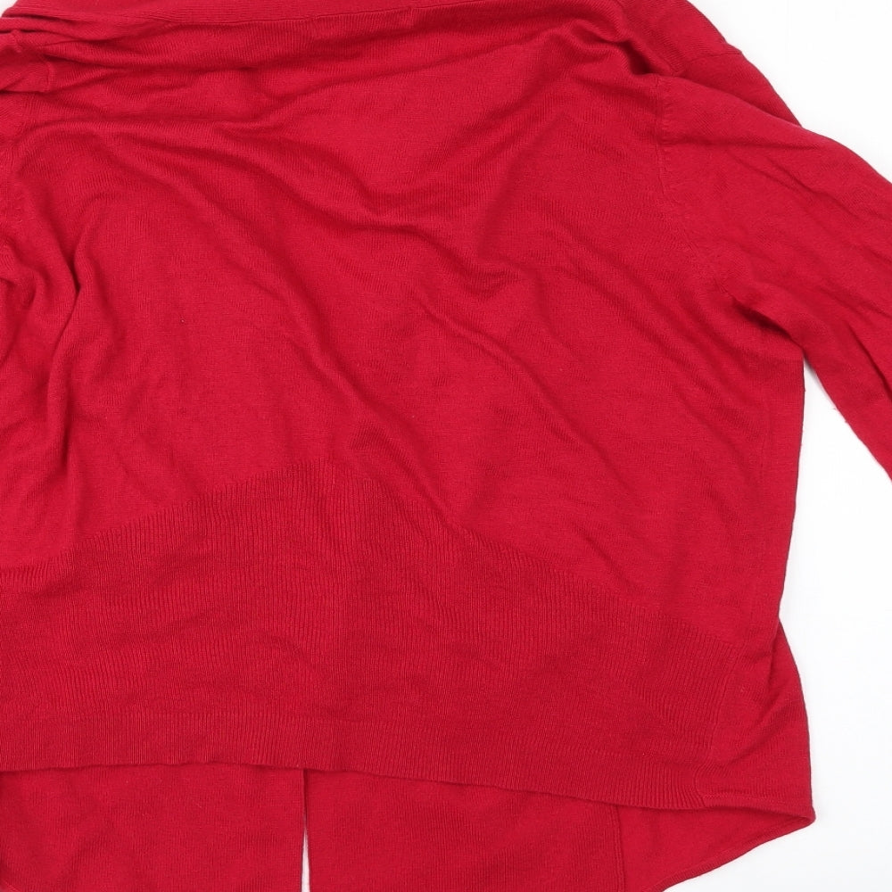 Marks and Spencer Womens Red   Cardigan Jumper Size 16