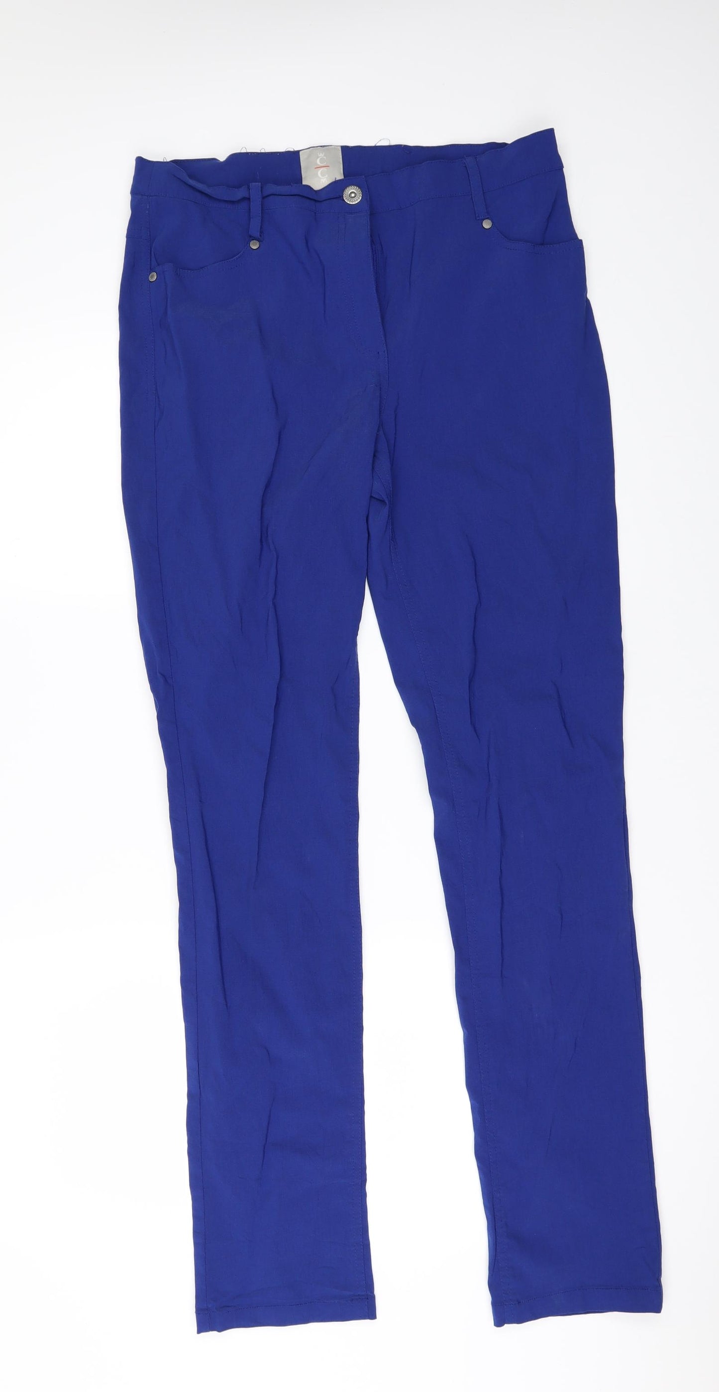 Carlo Colucci Womens Blue   Trousers  Size 16 L32 in