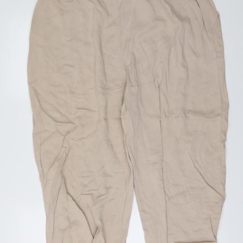 Papaya` Womens Beige   Cropped Trousers Size 16 L22 in