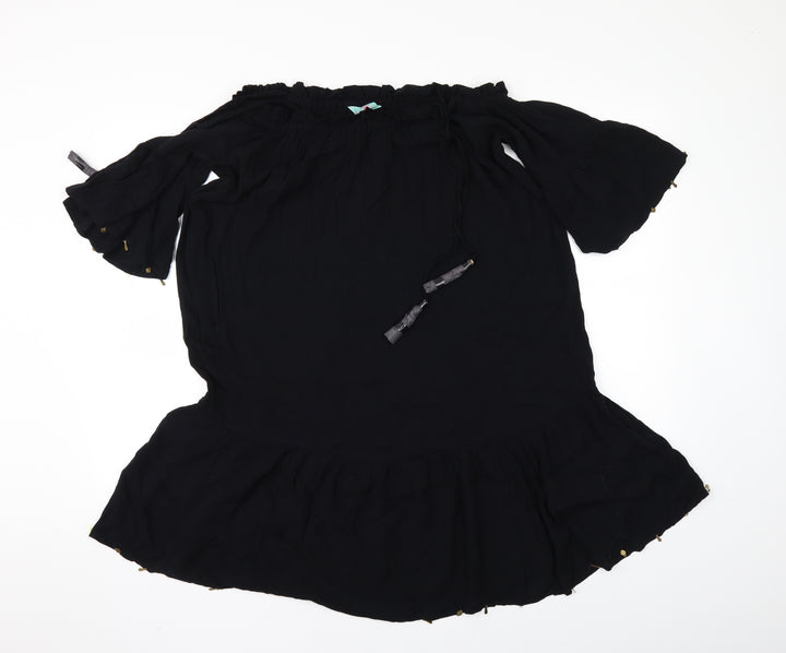 Debenhams Womens Black   Tunic Blouse Size M