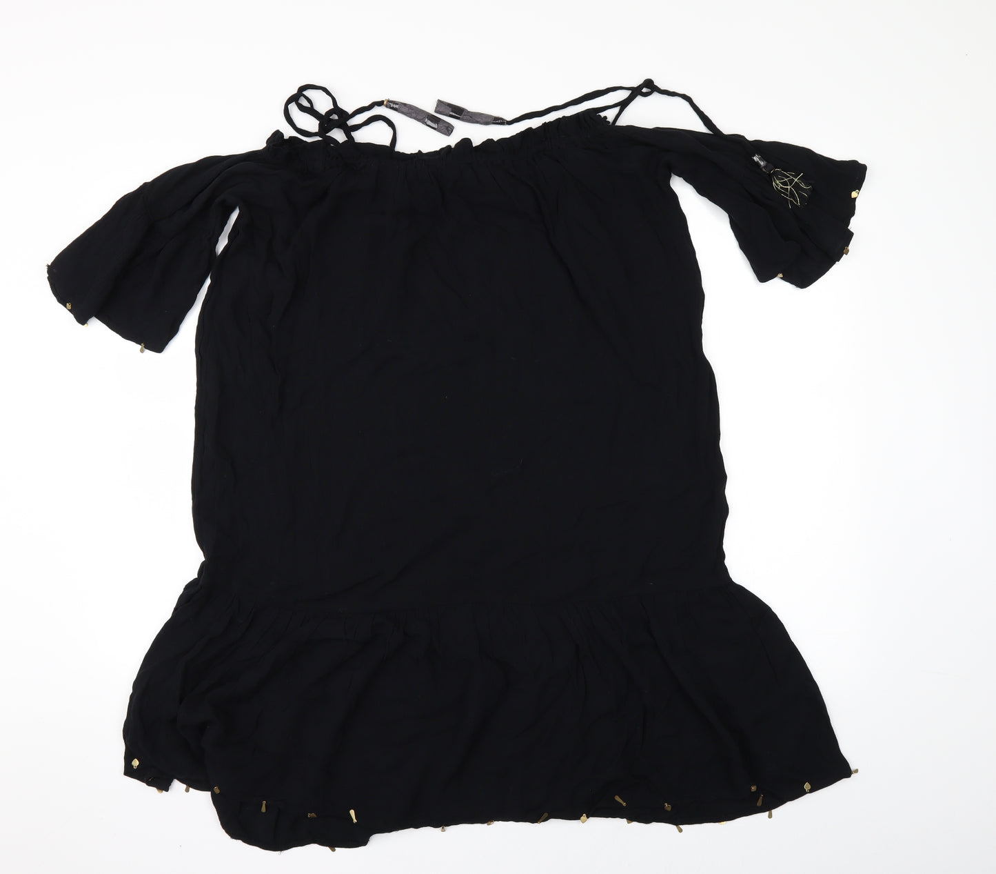 Debenhams Womens Black   Tunic Blouse Size M