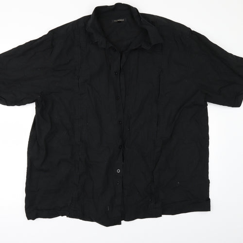 George Mens Black    Button-Up Size 2XL