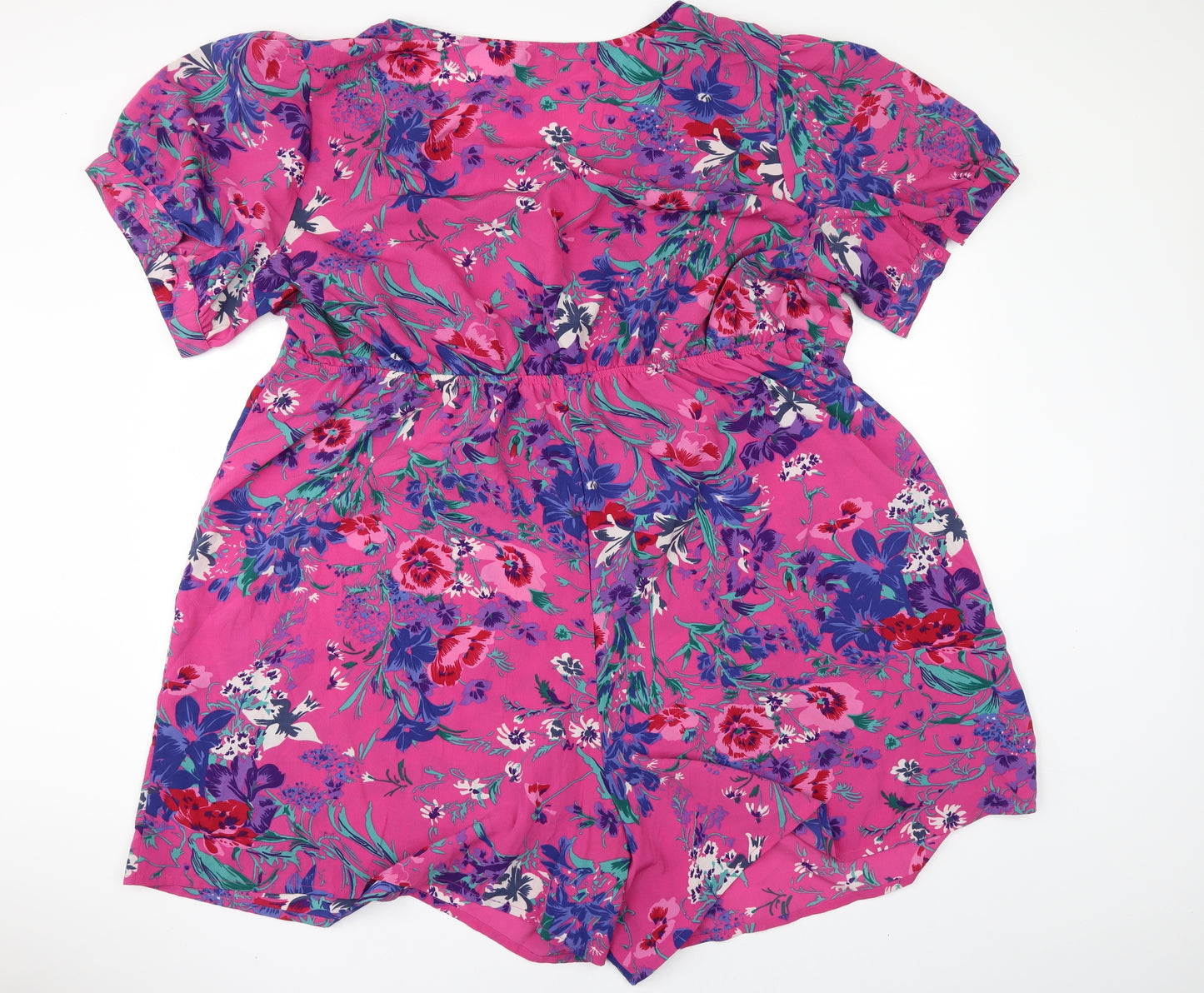 ASOS Womens Pink Floral  Playsuit One-Piece Size 26