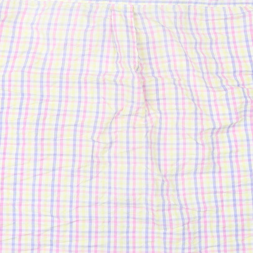 GREENVILLA Mens White Check   Button-Up Size 2XL