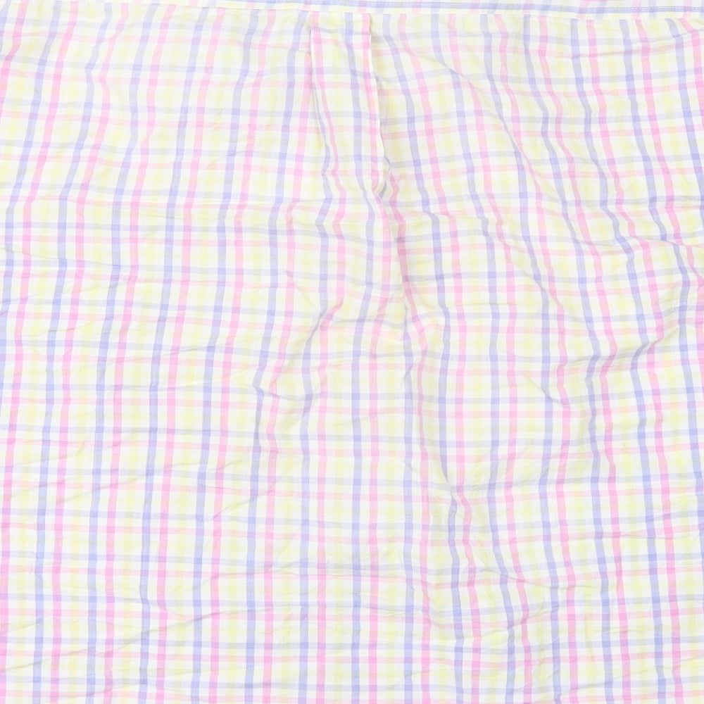 GREENVILLA Mens White Check   Button-Up Size 2XL