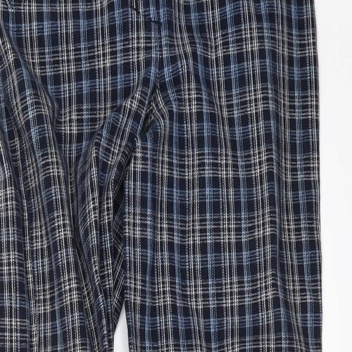 EILLEEN DOUGLAS Girls Blue Check  Jegging Trousers Size M - Jodhpurs