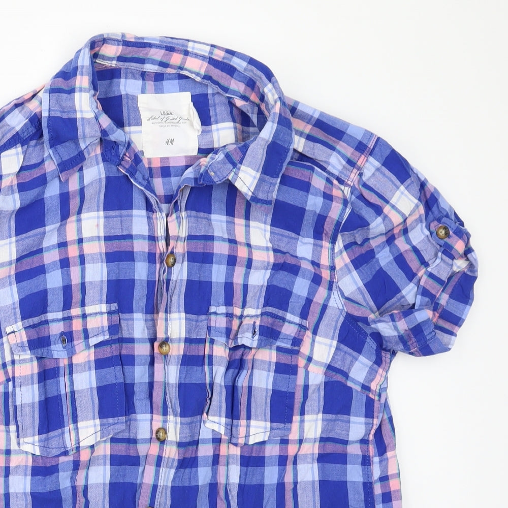 H&M Womens Black   Tunic Button-Up Size 18