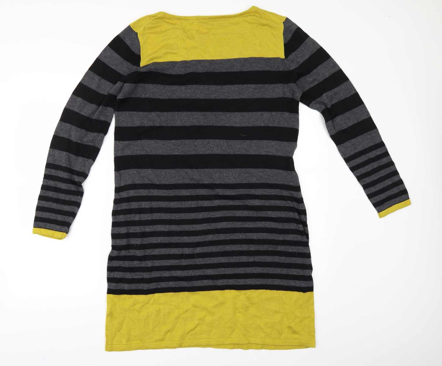 Roman Womens Grey Striped  Jumper Dress  Size 16