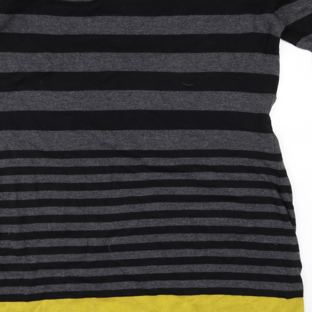 Roman Womens Grey Striped  Jumper Dress  Size 16