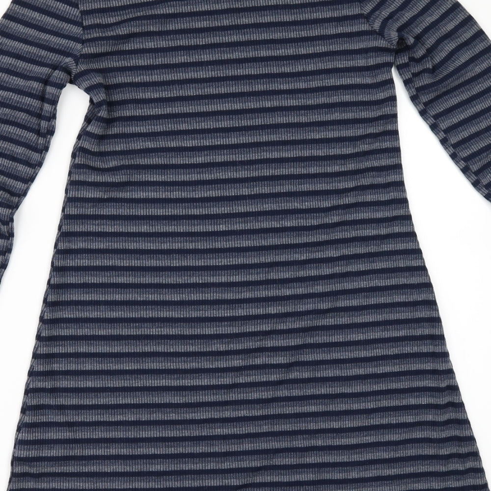 BDG Womens Blue Striped  A-Line  Size XS