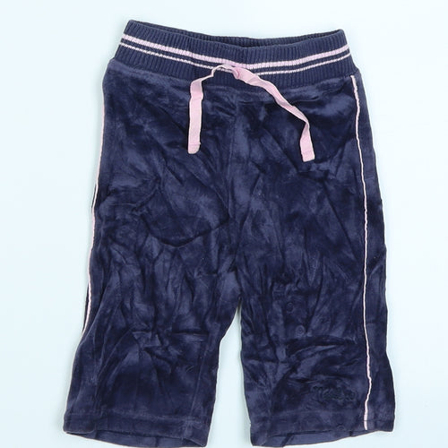 NEXT Girls Purple  Velour Jogger Trousers Size 3-6 Months