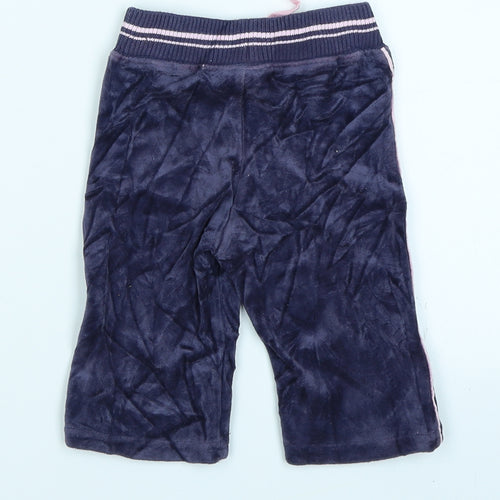 NEXT Girls Purple  Velour Jogger Trousers Size 3-6 Months