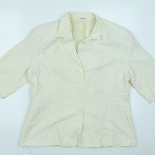 Platinum Womens White   Jacket Blazer Size 16
