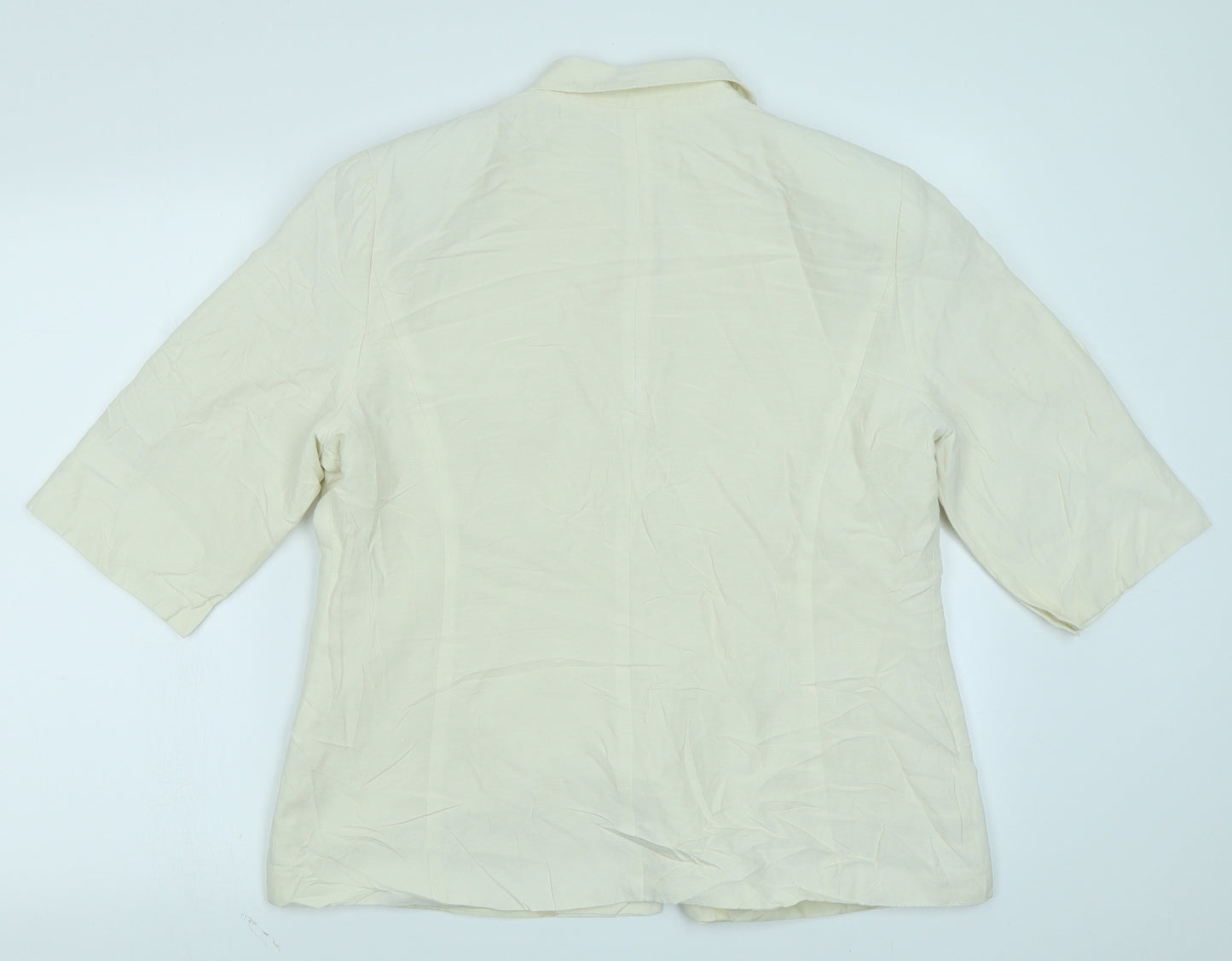 Platinum Womens White   Jacket Blazer Size 16
