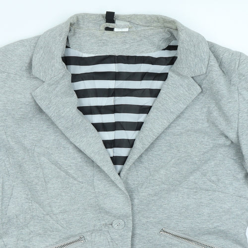 Divided Womens Grey   Jacket Blazer Size 12